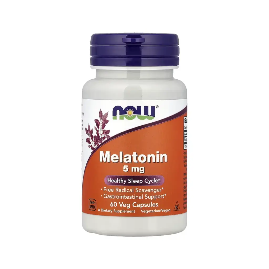 Now Foods Melatonina 5Mg Apoyo Al Ciclo Del Sueño  60 Capsulas Vegetales