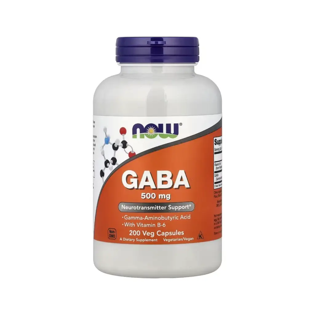 [733739000880] Now Foods Gaba 500 Mg Con Vitamina B6, Refuerzo Para Los Neurotransmisores 200 Cápsulas Vegetales 