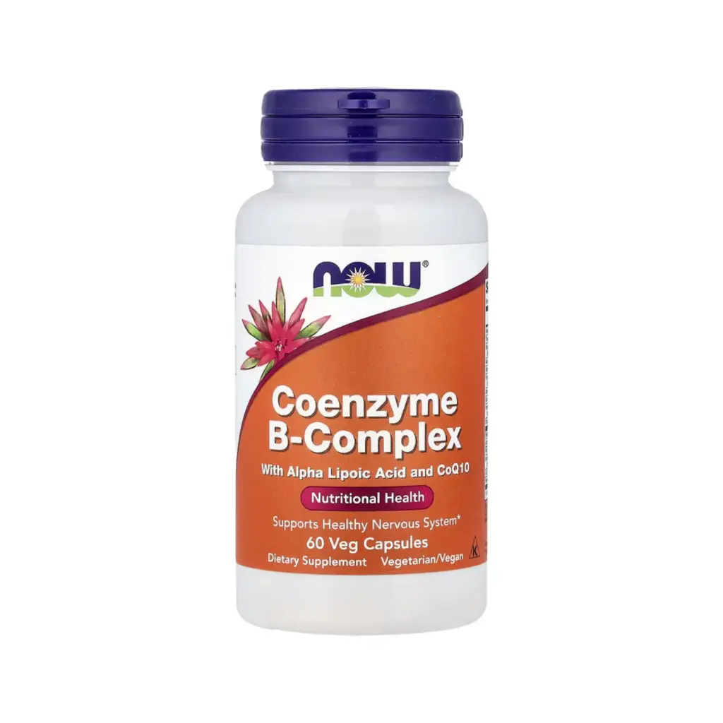 Now Foods Complejo B De Coenzimas Con Ácido Alfa-Lipoico Y Coenzima Q10 (CoQ10), Refuerza La Salud Del Sistema Nervioso 60 Cápsulas Vegetales 