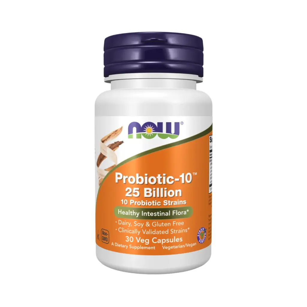 Now Foods Probióticos Probiotic 10 25 Billion, Salud Intestinal 30 Capsulas Vegetales