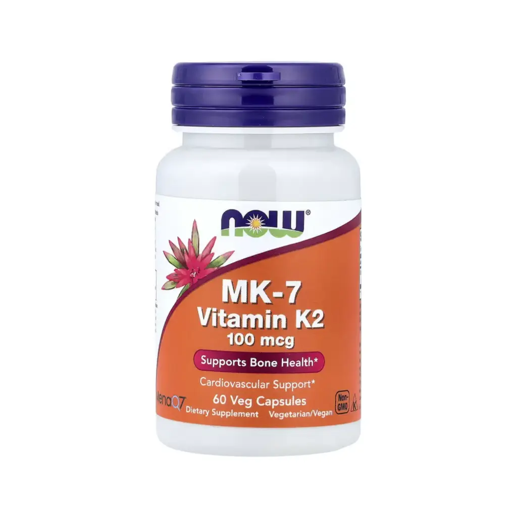[733739009920] Now Foods Vitamina K2 Mk-7 100 Mcg, Promueve La Salud Ósea Y Apoyo Cardiovascular 60 Cápsulas Vegetales