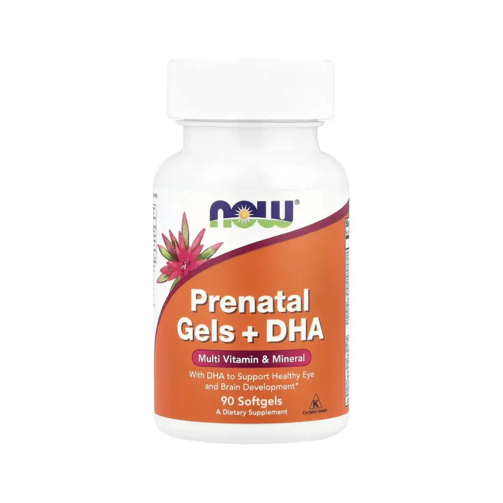 [733739038098] Now Foods Geles Prenatales + DHA Para  Favorecer El Desarrollo Saludable De Los Ojos Y El Cerebro, Multivitamínico Y Mineral 90 Geles Blandos