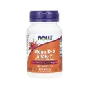 Now Foods Mega Vitamina D3 Y MK-7, Promueve La Salud Ósea Y Cardiovascular 60 Cápsulas