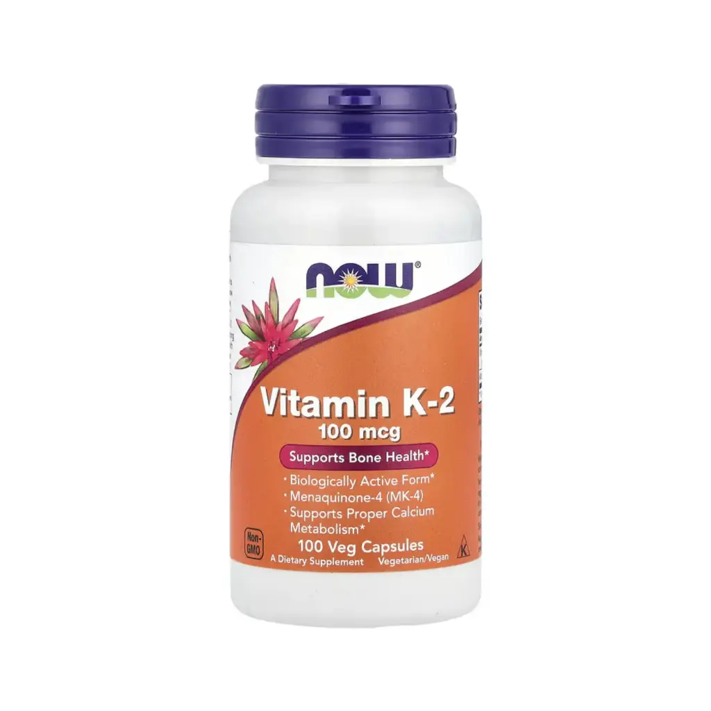 [733739009906] Now Foods Vitamina K2 100 Mcg, Menaquinona-4 (Mk-4) Promueve La Salud Ósea 100 Cápsulas Vegetales 