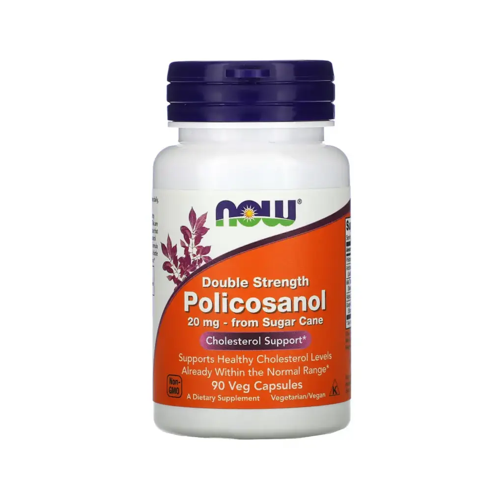 Now Foods Policosanol 20 Mg, Refuerzo Para El Colesterol 90 Cápsulas Vegetales