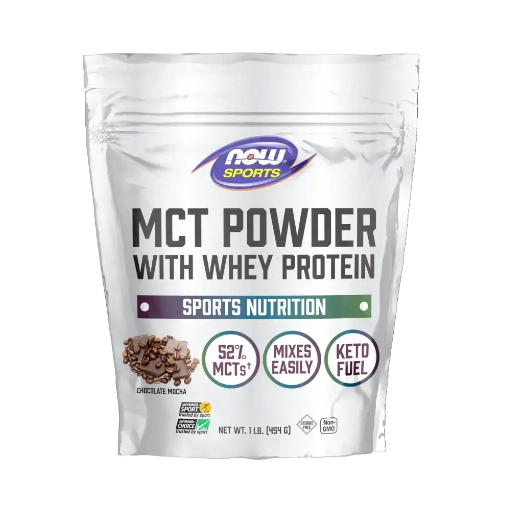 Now Sports Nutrition Polvo MCT Con Aislado De Proteína De Suero, 52 % Mct, 450 G 