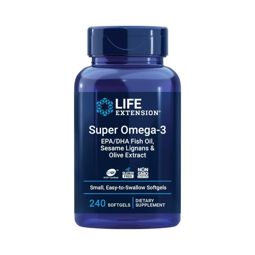 [737870198628] Life Extension Super Omega-3 EPA/DHA con lignanos de sésamo y extracto de oliva, 240 cápsulas blandas