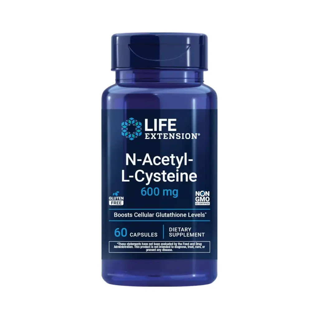 Life Extension N-acetil-L-cisteína 600 mg, 60 cápsulas vegetarianas