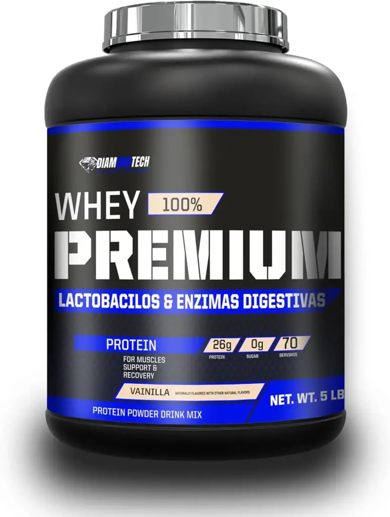 DiamondTech Proteína Premium con Lactobacilos 5lb Vainilla 