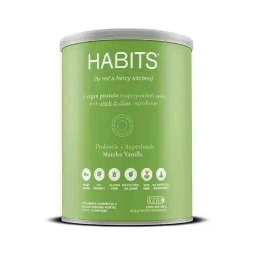 [7501468149797] Habits Proteína Vegana 488g Probioticos + Superfoods Matcha Vainilla