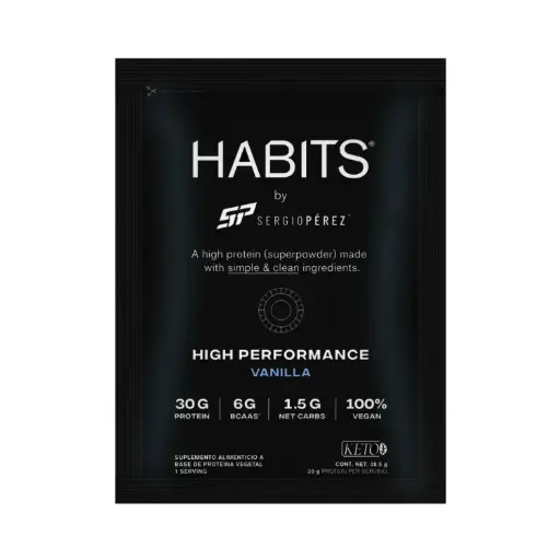 [7501468139620] Habits Proteína Vegana By Checo Perez 16 Sobres Vainilla