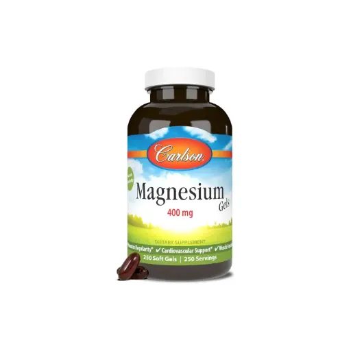 [088395052026] Carlson Labs Magnesium Gels, 400 mg, 250 Cápsulas Blandas