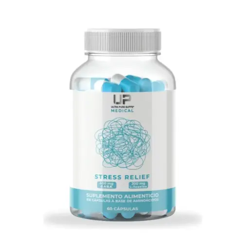 [768173896317] Ultra Pure Supps Alivio Del Estres Gaba Y Teanina 60 Capsulas Sin Sabor
