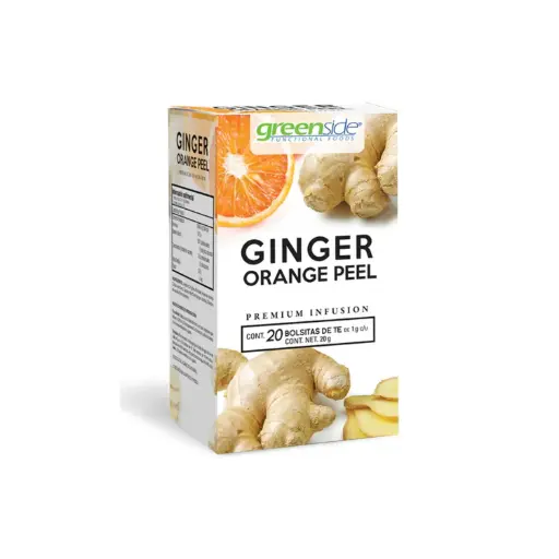 [GINGER ORANGE] GREENSIDE Ginger Orange Peel Jengibre Y Cascara De Naranja Bienestar Digestivo 20g, 20 bolsitas