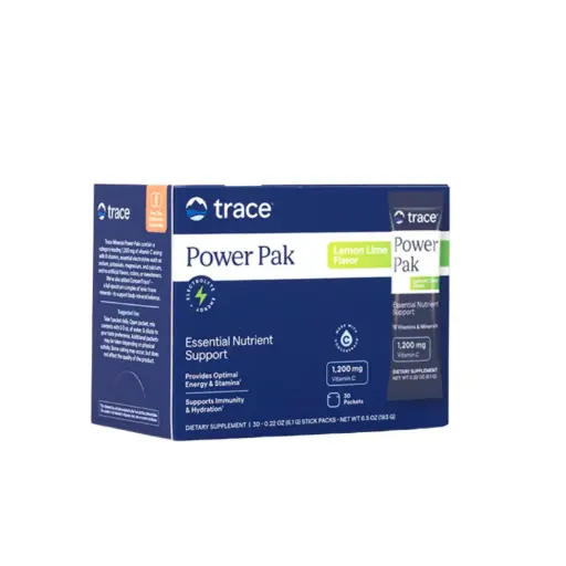 [878941000522] Trace Minerals Power Pak Lima limón, 30 sobres, 6,1 g (0,22 oz) cada uno Electrolitos, Stamina, Inmunidad Sin OMG