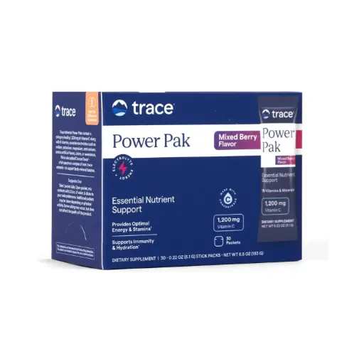 [878941002878] Trace Minerals Power Pak Lima limón, 30 sobres, 6,1 g (0,22 oz) cada uno Electrolitos, Stamina, Inmunidad Sin OMG Bayas Mixtas