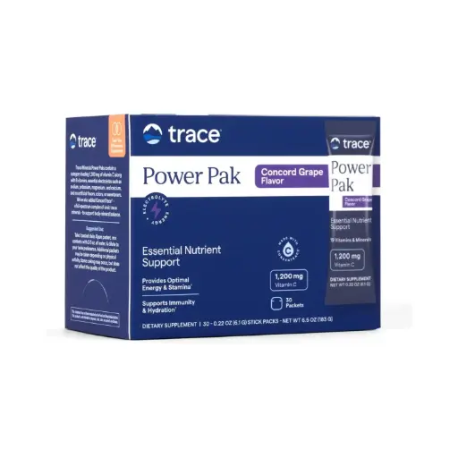 [878941001130] Trace Minerals Power Pak Lima limón, 30 sobres, 6,1 g (0,22 oz) cada uno Electrolitos, Stamina, Inmunidad Sin OMG Uva