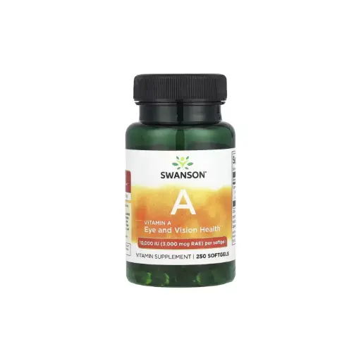 [087614010014] Swanson Vitamina A, 3000 Mcg RAE Apoyo Ocular Y Visual, 250 Cápsulas Blandas