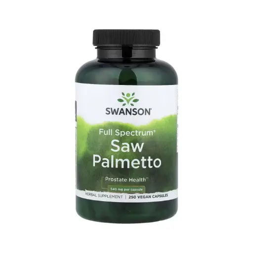 [0876140191090] Swanson Saw Palmetto De Espectro Completo, Salud De La Próstata, 540 Mg, 250 Cápsulas