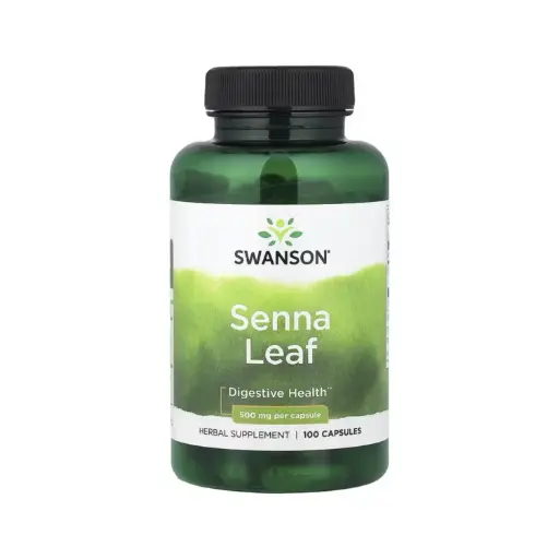 [087614019864] Swanson Hoja De Sen, Salud Digestiva, 500 Mg, 100 Cápsulas 