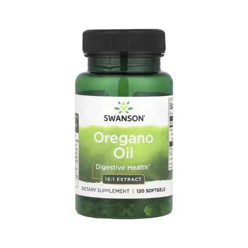 [087614110165] Swanson Aceite De Orégano, Salud Digestiva, 120 Cápsulas Blandas (150 Mg Por Cápsula Blanda)