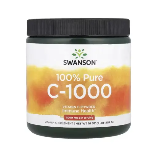 [087614111308] Swanson Vitamina C-1000 100 % Pura, Vitamina C En Polvo, Salud Inmunitaria. 454 G (16 Oz)