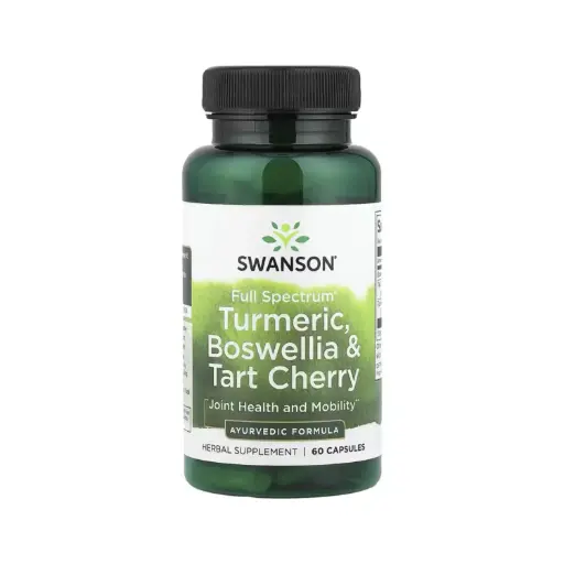[087614115924] Swanson Espectro Completo, Cúrcuma, Boswellia Y Cereza Ácida, Salud Y Movilidad De Las Articulaciones 60 Cápsulas