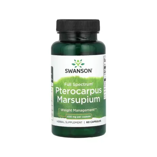 [087614116303] Swanson Marsupio De Pterocarpus De Espectro Completo, Control Del Peso 400 Mg, 60 Cápsulas