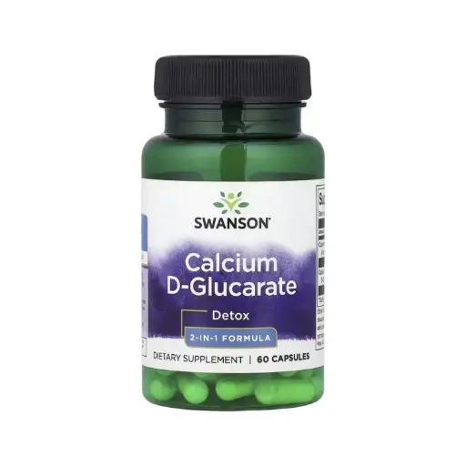 [087614021232] Swanson D-glucarato De Calcio, Promueve La Desintoxicación Para Favorecer La Salud Y El Bienestar General, 60 Cápsulas (250 Mg Por Cápsula) 