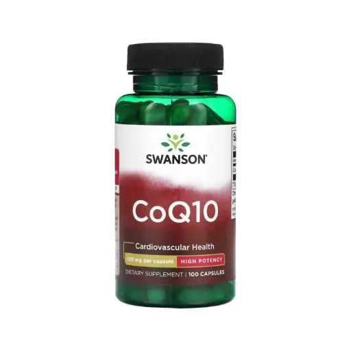 [087614023656] Swanson Coq10, Alta Potencia, Salud Cardiovascular, 120 Mg, 100 Cápsulas 
