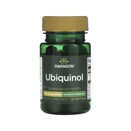 [087614024608] Swanson Ubiquinol, Concentración Máxima, Salud Cardiovascular, 200 Mg, 30 Cápsulas Blandas 