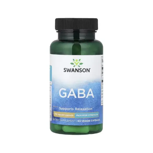 [087614026763] Swanson Gaba, Concentración Máxima, Promueve La Relajación, 750 Mg, 60 Cápsulas Vegetales 