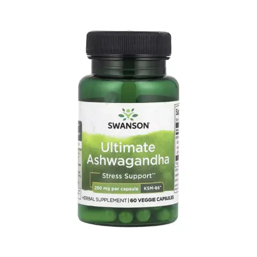 [087614210032] Swanson Ashwagandha Superior, Suplemento Para El Alivio Del Estrés, 250 Mg, 60 Cápsulas Vegetales 