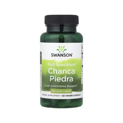 [087614112299] Swanson Full Spectrum, Chancapiedra, Refuerzo Para La Salud Del Hígado Y Los Riñones 500 Mg, 60 Cápsulas Vegetales