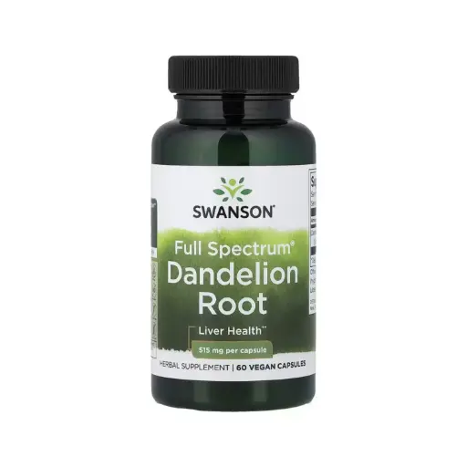 [0087614113364] Swanson Raíz De Diente De León Full Spectrum, Salud Hepática 515 Mg, 60 Cápsulas Veganas