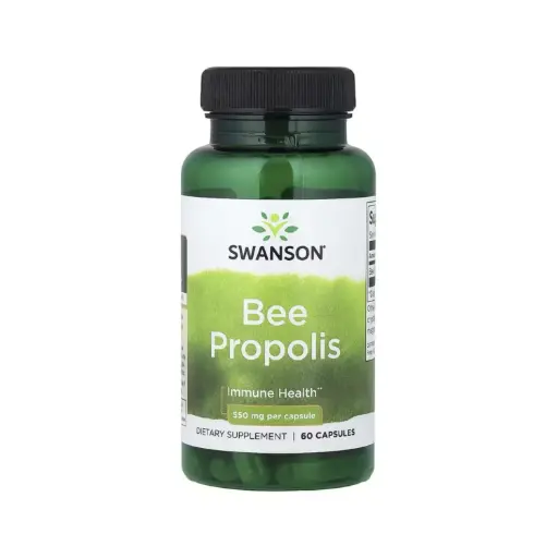 [087614013244] Swanson Propóleo De Abeja, Salud Inmunitaria 550 Mg, 60 Cápsulas 