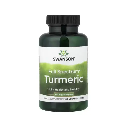 [087614019406] Swanson Full Spectrum, Cúrcuma, Salud Y Movilidad De Las Articulaciones, 720 Mg, 100 Cápsulas Veganas 