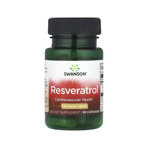 [087614022833] Swanson Resveratrol, Salud Cardiovascular, 100 Mg, 30 Cápsulas 