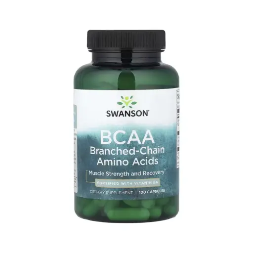 [087614019277] Swanson, Bcaa, Fuerza Y Recuperación Muscular, 100 Cápsulas