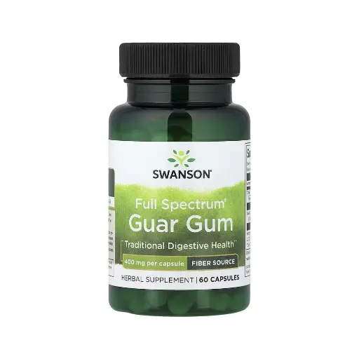 [087614112794] Swanson Goma Guar Full Spectrum, Salud Digestiva Tradicional 400 Mg, 60 Cápsulas 