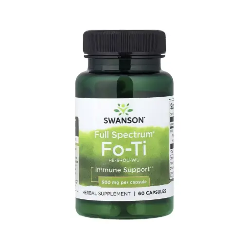 [087614114255] Swanson Fo-ti Full Spectrum, Refuerzo Inmunitario 500 Mg, 60 Cápsulas 