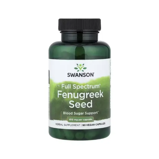 [087614113357] Swanson Semilla De Fenogreco Full Spectrum, Refuerzo Para La Glucemia 90 Cápsulas Veganas (610 Mg Por Cápsula)