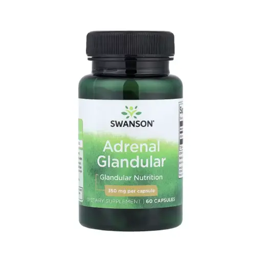 [087614112237] Swanson Suprarrenal, Nutrición Glandular 350 Mg, 60 Cápsulas 
