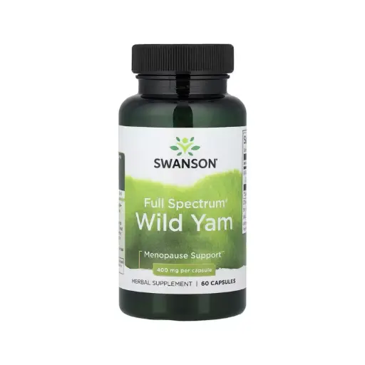 [087614112589] Swanson, Espectro Completo, Ñame Silvestre, Suplemento Para La Menopausia 400 Mg, 60 Cápsulas