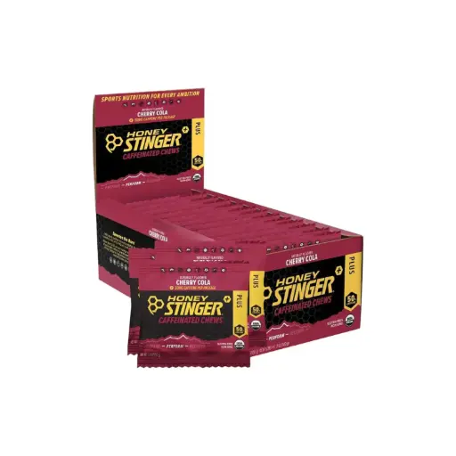 [810815026702] Honey Stinger, Gomitas energéticas, cafeina 50 mg 12 pzs, Cherry Cola