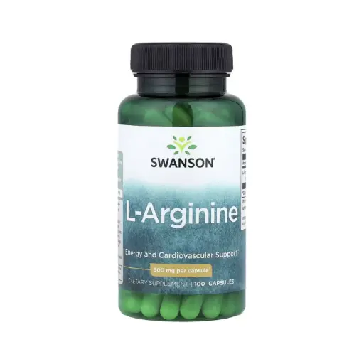 [087614018522] Swanson L-arginina, Refuerzo Energético Y Cardiovascular, 500 Mg, 100 Cápsulas 
