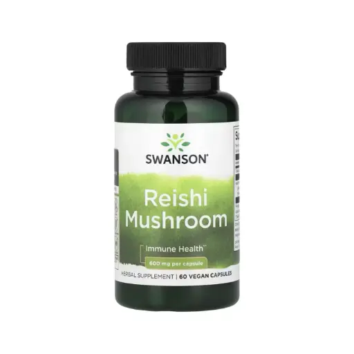 [087614114446] Swanson Hongo Reishi, Salud Inmunitaria 600 Mg, 60 Cápsulas Veganas 