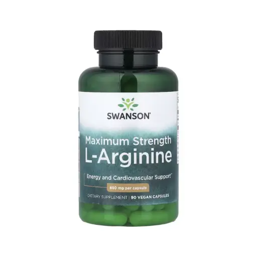 [087614117133] Swanson, L-arginina, Máxima concentración, 850 mg, 90 cápsulas veganas 