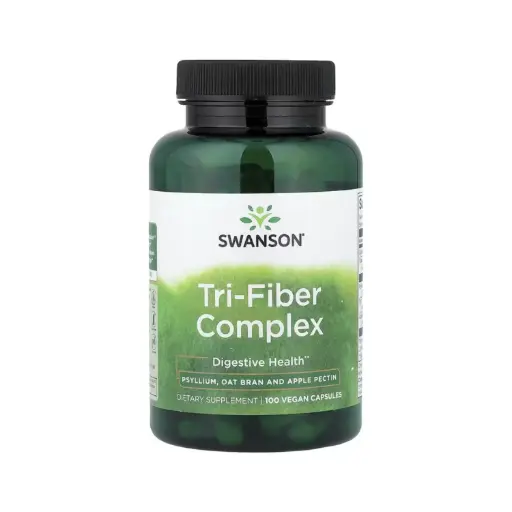 [087614019932] Swanson Complejo De Tres Fibras, Salud Digestiva, 100 Cápsulas Veganas 