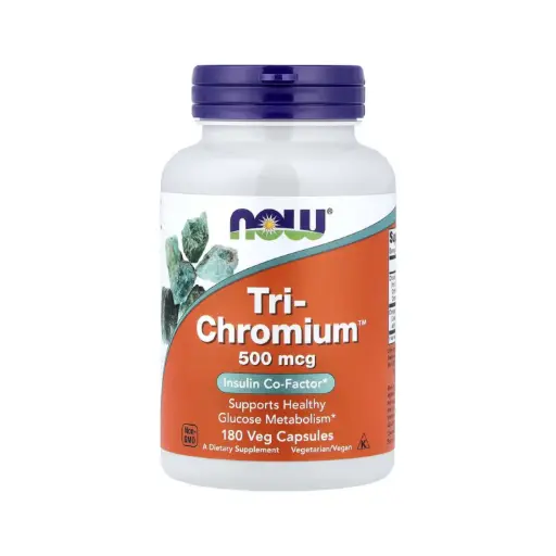 [733739014269] Now Foods Tri-Chromium 500 Mcg, Favorece Un Metabolismo Saludable De La Glucosa, Cofactor De La Insulina 180 Cápsulas Vegetales